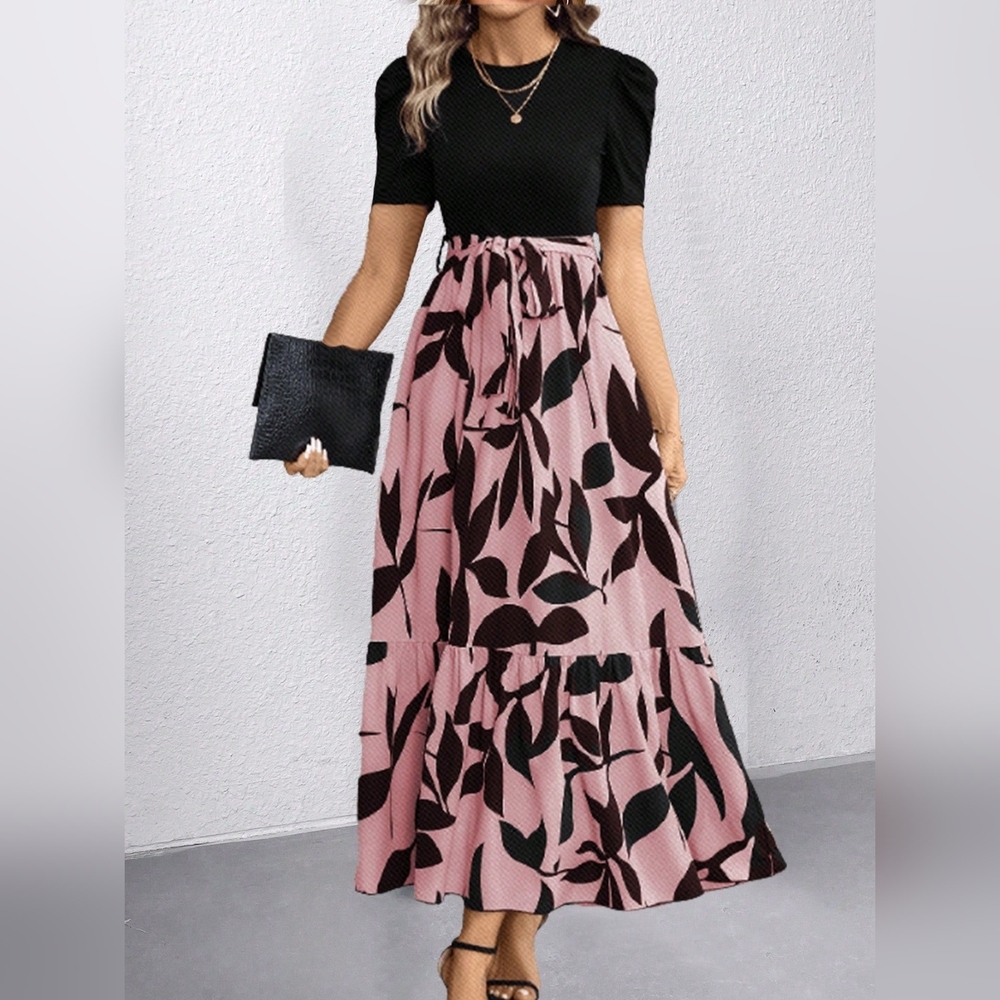 Puff Sleeve Dress With Ruffled Hemline says xl but more like a large - Picture 5 of 5